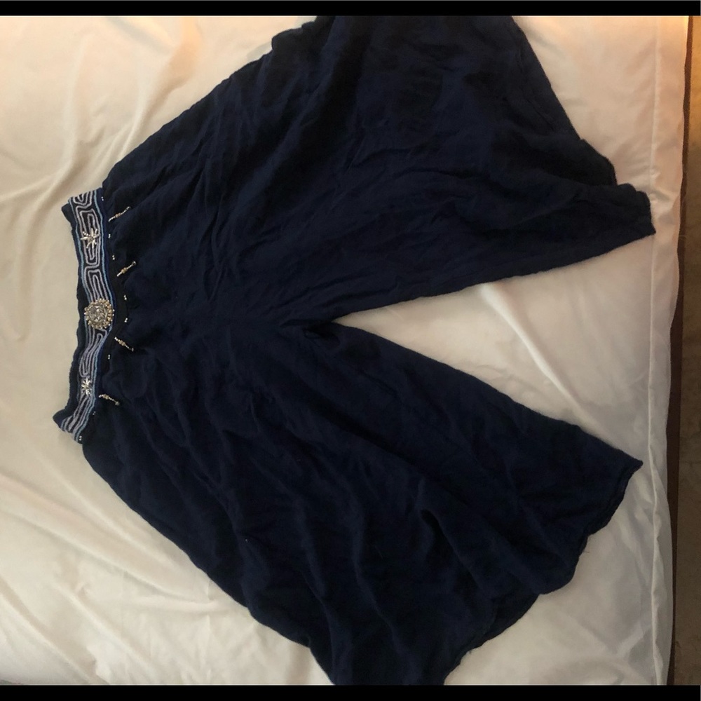 Thai gaucho pants with embellished hem!